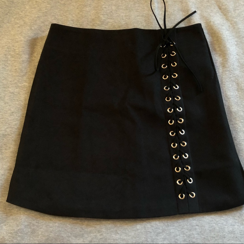 Black mini skirt